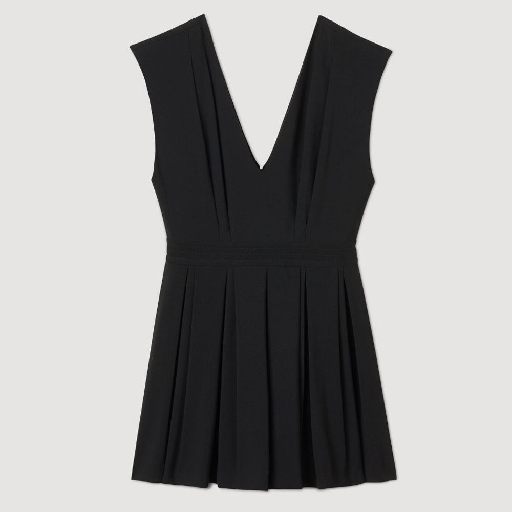 Sandro Elegant Black Romper Beautiful Construction sz 40 est 8